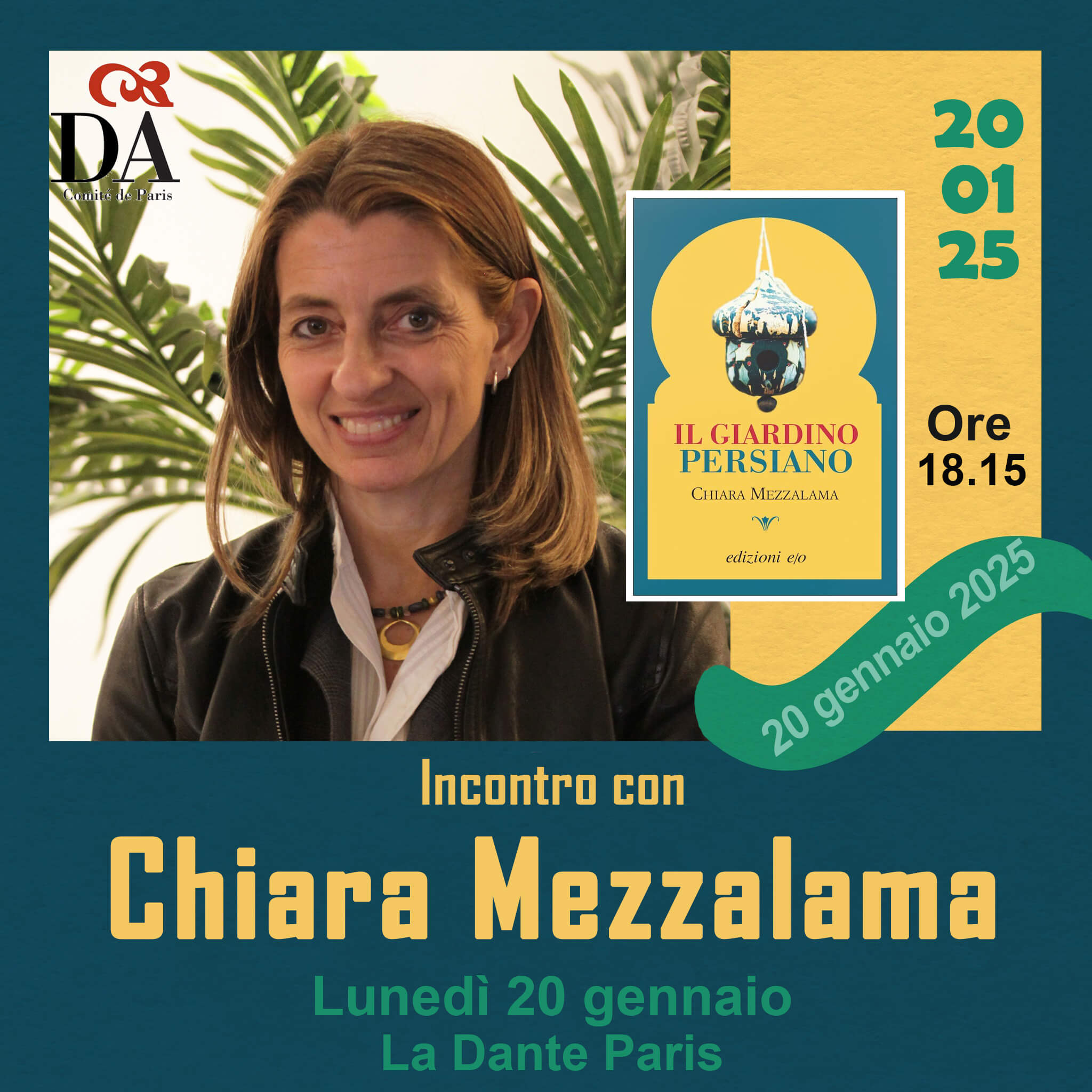 Incontro con Chiara Mezzalama @ Dante Alighieri - Comité de Paris