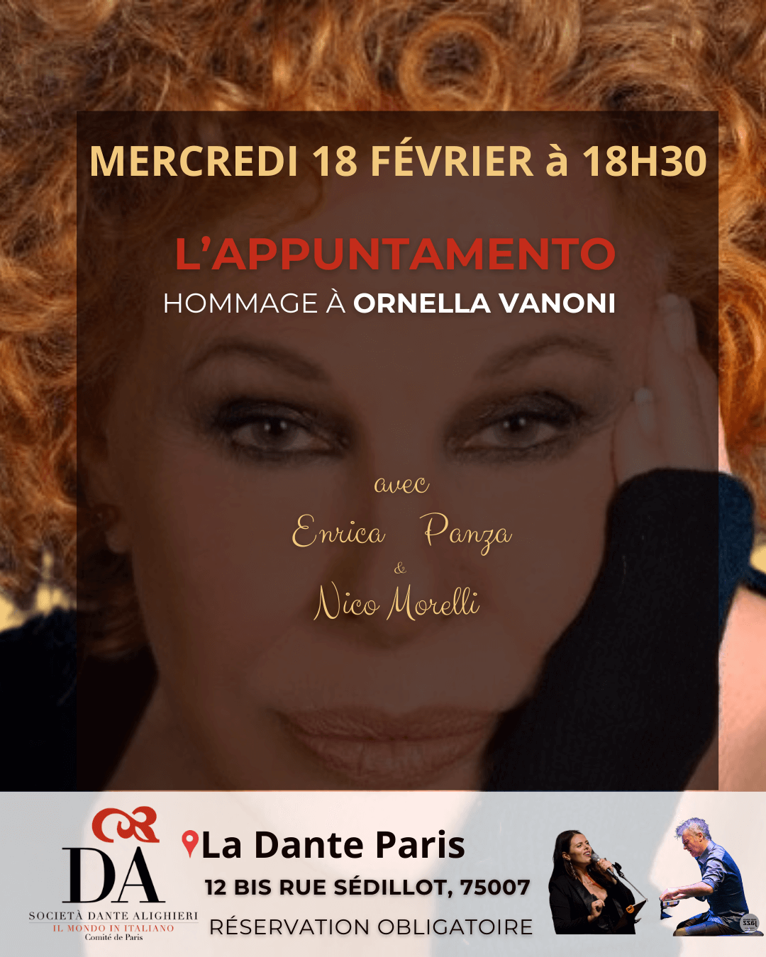 L'appuntamento. Hommage à Ornella Vanoni @ Dante Alighieri de Paris