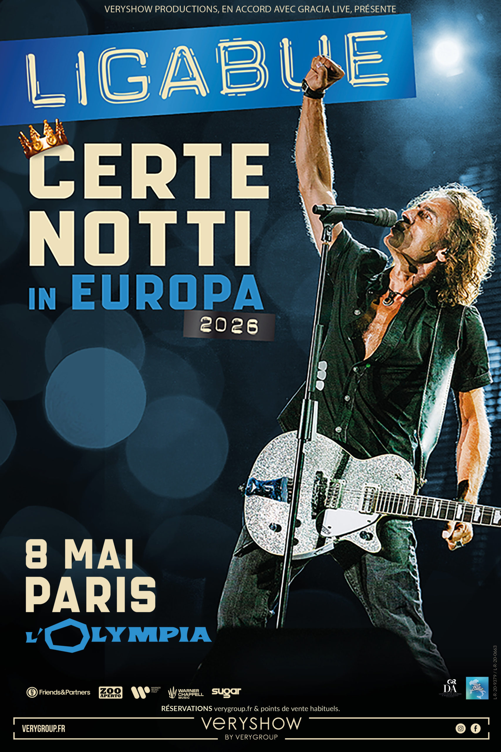 Concerto di Luciano Ligabue a L'Olimpya di Parigi @ L'Olympia