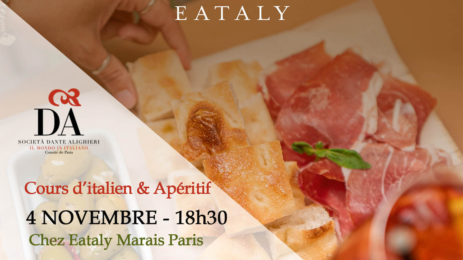 Cours d'italien & Apéritif - La Dante Paris chez Eataly